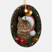 Santa Cat Keramikornament (Hinten)