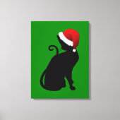 Santa Cat Leinwanddruck (Vorderseite)