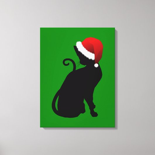 Santa Cat Leinwanddruck (Vorderseite)
