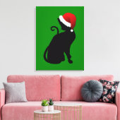 Santa Cat Leinwanddruck (Insitu (Wohnzimmer))