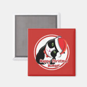 Santa Cat Magnet (Vorderseite/Rückseite)