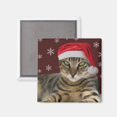 Santa Cat Magnet (Vorderseite/Rückseite)