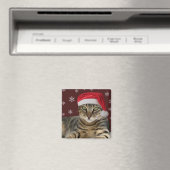 Santa Cat Magnet (In Situ (Geschirrspüler))