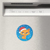 Santa Cat Magnet (In Situ (Geschirrspüler))