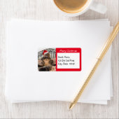 Santa Cat Merry Christmas Address Labels Adressaufkleber (Insitu)