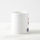 Santa Cat mit Weihnachtsmannmütze, Ho Ho Ho, Einla Kaffeetasse (Mittel)