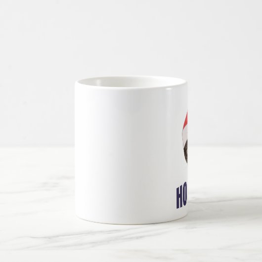 Santa Cat mit Weihnachtsmannmütze, Ho Ho Ho, Einla Kaffeetasse (Mittel)