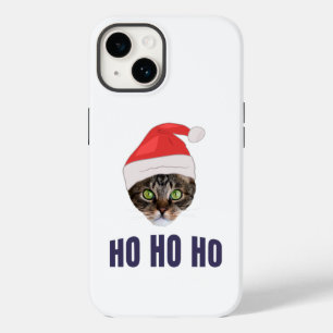 Santa Cat mit Weihnachtsmannmütze, Ho Ho ho Einlad Case-Mate iPhone 14 Hülle