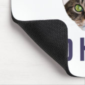 Santa Cat mit Weihnachtsmannmütze, Ho Ho ho Einlad Mousepad (Ecke)