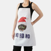 Santa Cat mit Weihnachtsmannmütze, Ho Ho ho Einlad Schürze (InSitu)