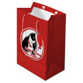 Santa Cat Mittlere Geschenktüte (Vorderseite Schrägansicht)