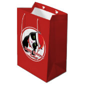 Santa Cat Mittlere Geschenktüte (Rückseite Schrägansicht)