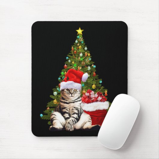 Santa Cat Mousepad (Mit Mouse)
