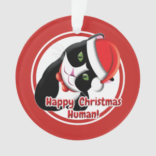 Santa Cat Ornament