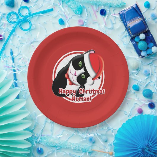 Santa Cat Pappteller (Party)