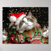Santa Cat Poster (Vorne)