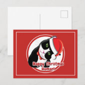 Santa Cat Postkarte (Vorne/Hinten)