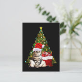 Santa Cat Postkarte (Stehend Vorderseite)