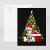 Santa Cat Postkarte (Vorne/Hinten)