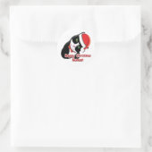 Santa Cat Runder Aufkleber (Tasche)