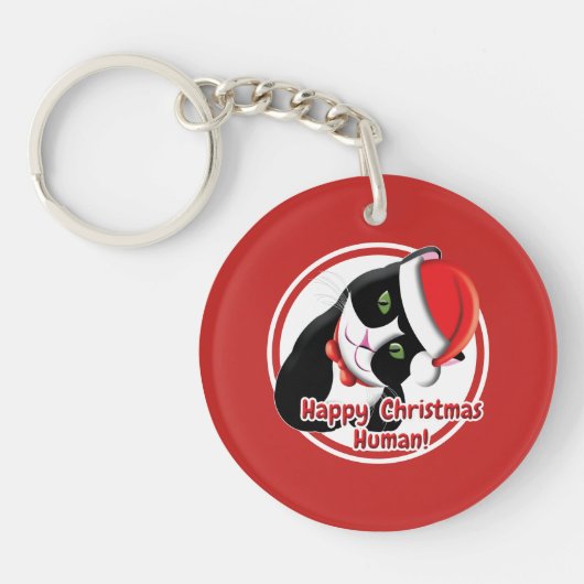 Santa Cat Schlüsselanhänger (Vorderseite)