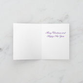 Santa Cat und der Weihnachtsbaum Feiertagskarte (Innenseite)