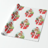 Santa Cat von Louis Wain Geschenkpapier (Ungerollt)