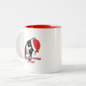 Santa Cat Zweifarbige Tasse (Vorderseite Links)