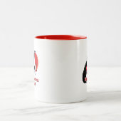 Santa Cat Zweifarbige Tasse (Mittel)