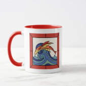 Santa Catalina Insel Flying Fish Fish Tile Tasse (Links)