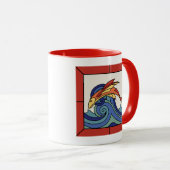 Santa Catalina Insel Flying Fish Fish Tile Tasse (VorderseiteRechts)