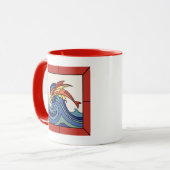 Santa Catalina Insel Flying Fish Fish Tile Tasse (Vorderseite Links)