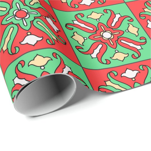 Santa Catalina Insel Tile Geschenkpapier (Rolleneckpunkt)