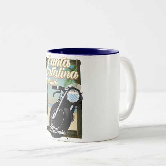 Santa Catalina Island, Kalifornien USA Zweifarbige Tasse (VorderseiteRechts)