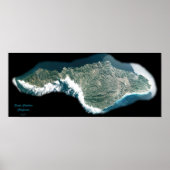 Santa Catalina, kalifornisches Satellitenposter-Fo Poster (Vorne)