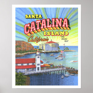 Santa Catalina Poster mit Grenze 14 x 17