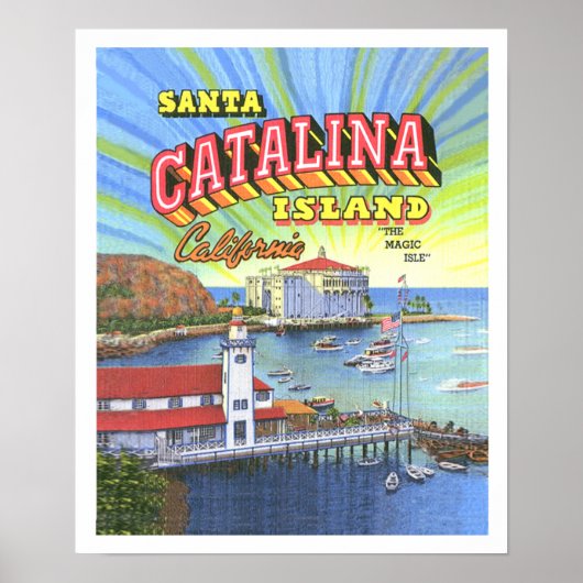 Santa Catalina Poster mit Grenze 14 x 17 (Vorne)
