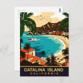 Santa Catalina, Strand, CA, Reisen Postkarte (Vorne/Hinten)
