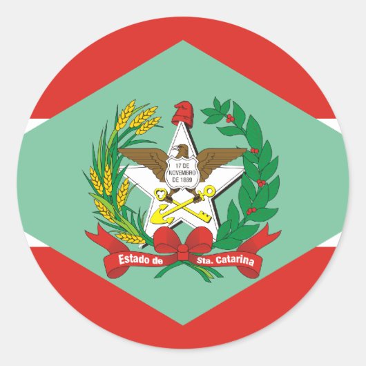 Santa Catarina, Brasilien Runder Aufkleber (Vorderseite)