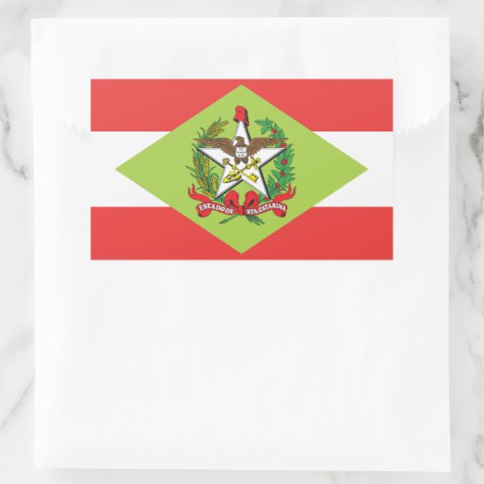 Santa Catarina, Brasiliens Staatsflaggenaufkleber Rechteckiger Aufkleber (Tasche)