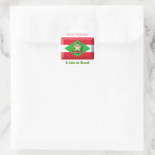 Santa Catarina Flag Gem Runder Aufkleber (Tasche)
