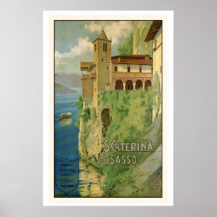 Santa Caterina Del Sasso Italien Vintage Reise Poster