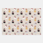 Santa Cats Niedlich Pet Kitty Weihnachtsmuster Geschenkpapier Set (Vorderseite)