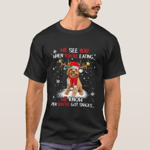 Santa Cavoodle Reindeer Light Christmas Pajama T-Shirt