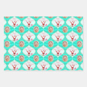 Santa Celebrates Das erste Weihnachtsfest-Foto des Geschenkpapier Set (Vorderseite)