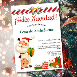 Santa Cena de Nochebuena Weihnachts-Party Einladung