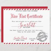 Santa Certificate - Kinderpaket (Vorne/Hinten)