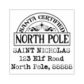 Santa Certified North Pole Address Briefmarke Gummistempel (Prägung)