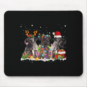 Santa Cesky Terrier Hund Hübsches Rentier Weihnach Mousepad