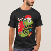Santa Chameleon Funny Cool Christmas Gift T-Shirt (Vorderseite)